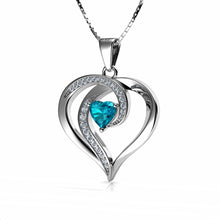 Load image into Gallery viewer, DEPHINI Elegant aqua necklace for Women 925 sterling silver pendant
