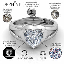 Load image into Gallery viewer, DEPHINI - Jewellery set - Heart Necklace Earrings &amp; Ring - 925 Silver