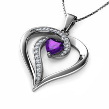Load image into Gallery viewer, DEPHINI Elegant purple necklace for Women 925 sterling silver pendant