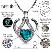 Load image into Gallery viewer, DEPHINI - Cute aqua necklace for Women - 925 sterling silver pendant