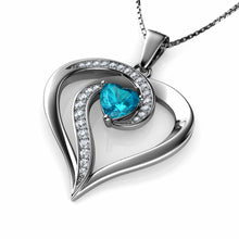 Load image into Gallery viewer, DEPHINI Elegant aqua necklace for Women 925 sterling silver pendant