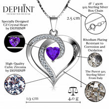 Load image into Gallery viewer, DEPHINI Elegant purple necklace for Women 925 sterling silver pendant