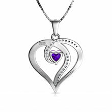 Load image into Gallery viewer, DEPHINI Elegant purple necklace for Women 925 sterling silver pendant