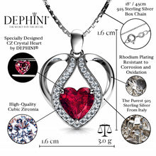 Load image into Gallery viewer, DEPHINI - Cute red necklace for Women - 925 sterling silver pendant