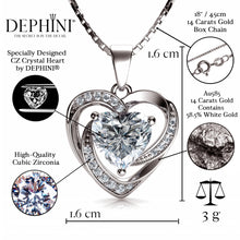 Load image into Gallery viewer, 14k white gold heart pendant