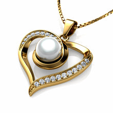 Load image into Gallery viewer, Gold Pearl Necklace