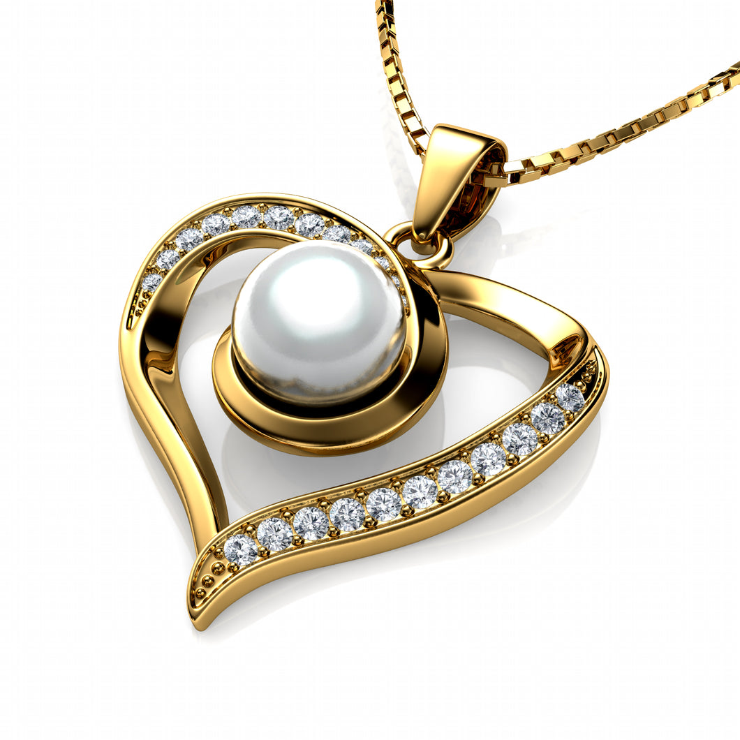 Gold Pearl Necklace