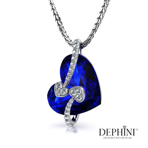 Depnini Blue Heart Necklace