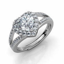 Load image into Gallery viewer, Silver Heart Ring