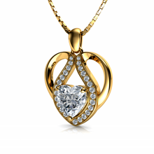 Load image into Gallery viewer, 18k gold heart pendants