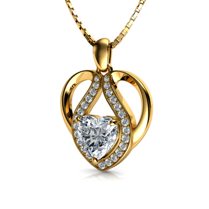 18k gold heart pendants