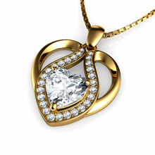 Load image into Gallery viewer, 18k gold heart pendant