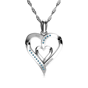 Double heart pendant