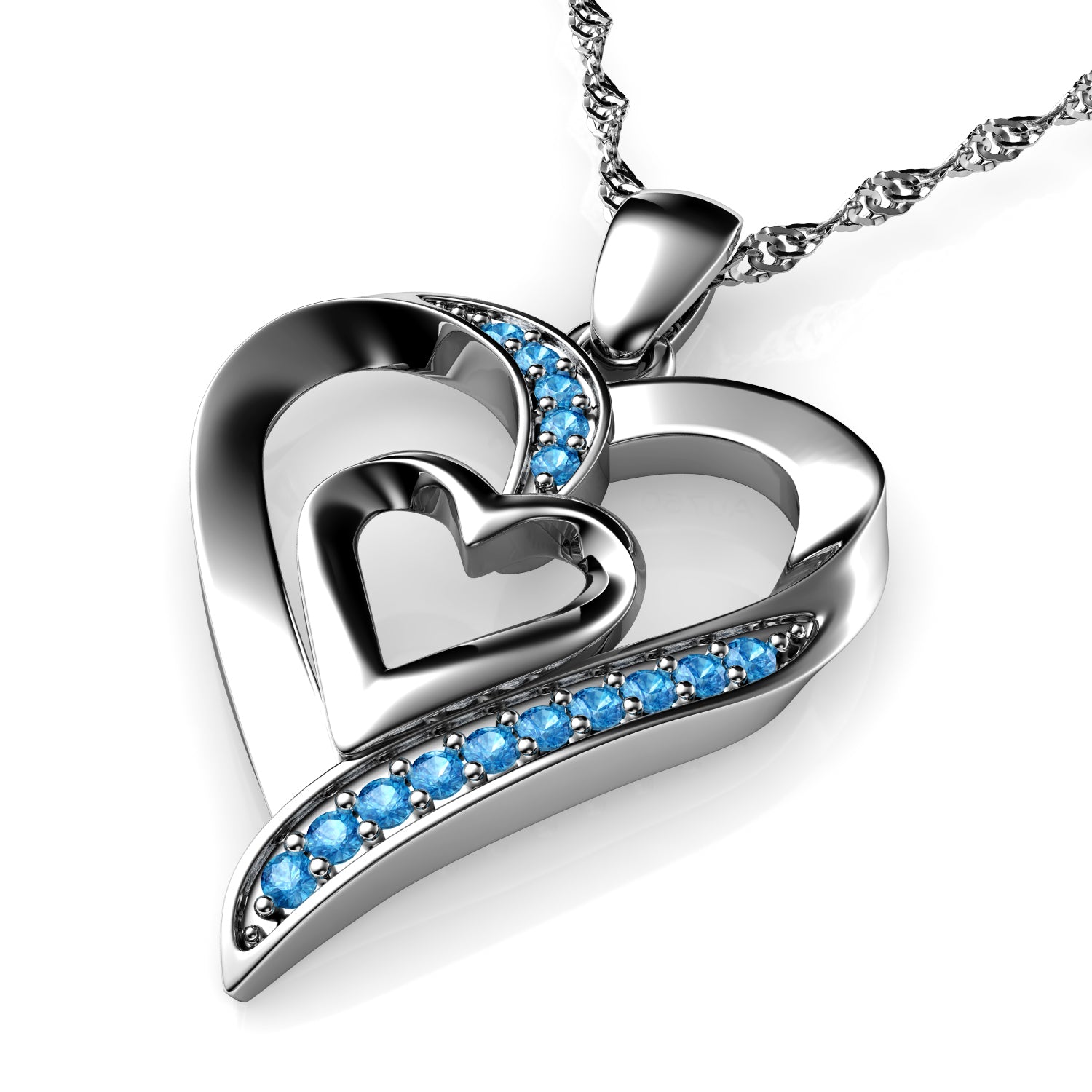 Ketting sterling zilver met Hart - N1030