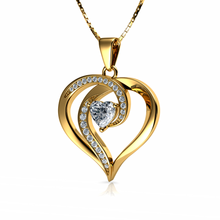 Load image into Gallery viewer, 18k Gold Heart Necklaces