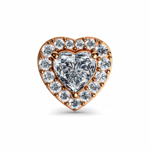 Load image into Gallery viewer, Rose Heart stud Earrings