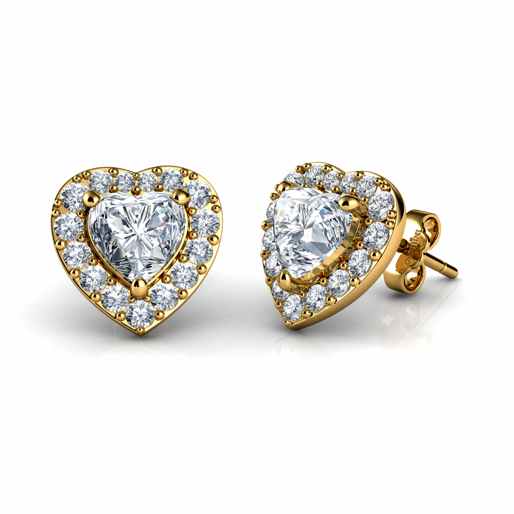 14k Gold Heart Earrings