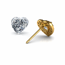 Load image into Gallery viewer, 14k Gold Heart Earrings for wife