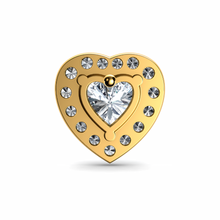 Load image into Gallery viewer, 14k Gold Heart Earrings for her