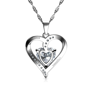 Silver heart Necklace pendant