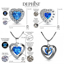 Load image into Gallery viewer, blue Heart Jewellery Set