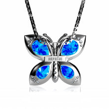 Load image into Gallery viewer, Silver butterfly necklace