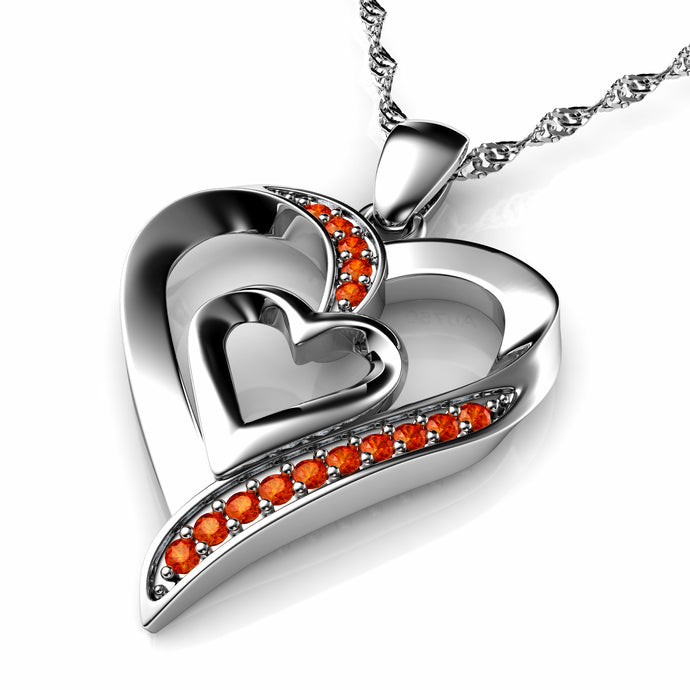 Double Heart Necklace