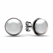 Load image into Gallery viewer, Pearl silver earrings