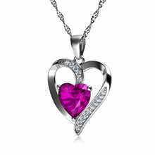 Load image into Gallery viewer, Pink heart necklace set