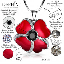 Load image into Gallery viewer, Silver Poppy Necklace
