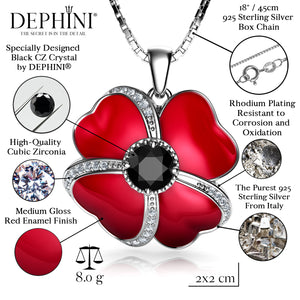 Silver Poppy Necklace