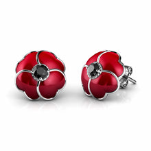 Load image into Gallery viewer, red Poppy earrings