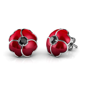 red Poppy earrings
