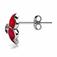 Load image into Gallery viewer, Silver Poppy Earrings