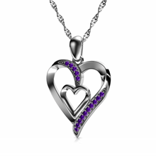 Load image into Gallery viewer, Double Heart Necklace