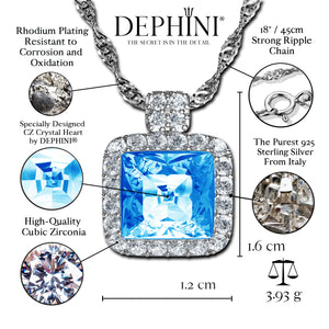 Aqua crystal necklace