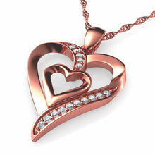 Load image into Gallery viewer, Rose Heart Necklace