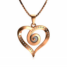 Load image into Gallery viewer, Rose Pearl Jewellery Set 18ct Gold Plated 925 Silver Heart Dephini