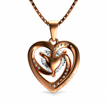 Load image into Gallery viewer, Rose gold heart jewellery set