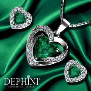Green heart jewellery Set