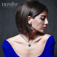 Load image into Gallery viewer, Blue Heart Earrings Set