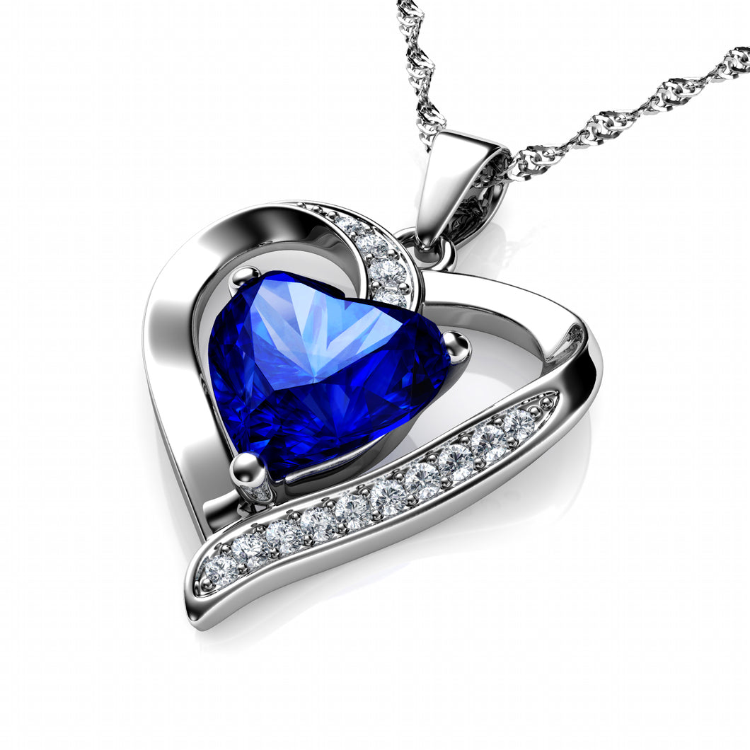 Blue Heart Necklace