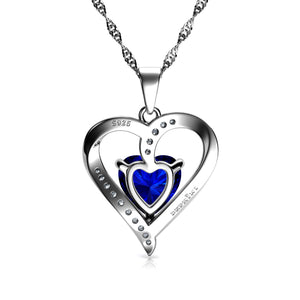 Blue Heart Necklace