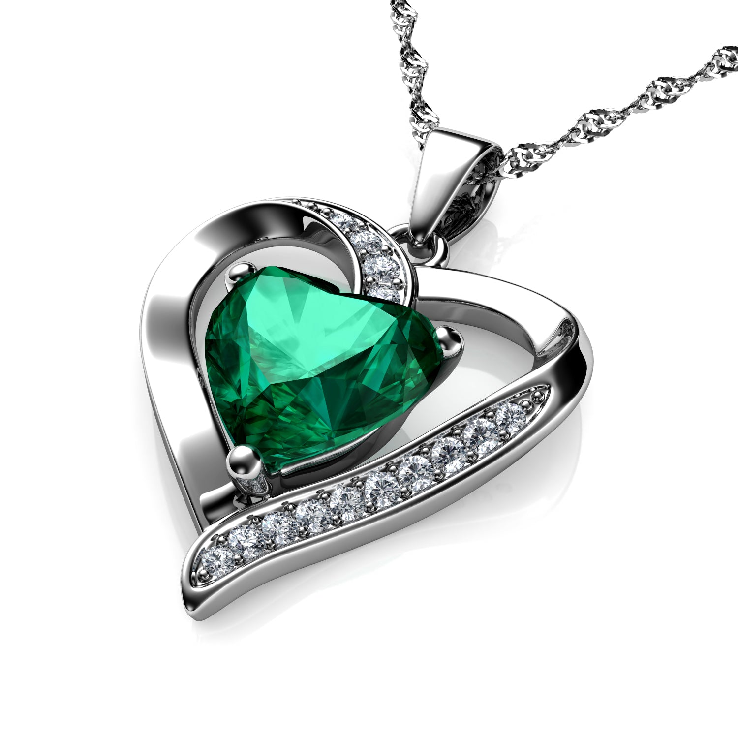 Stevie Green Bloodstone Heart Pendant Necklace - Narrative Jewelry