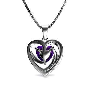 Purple Heart Pendant necklace