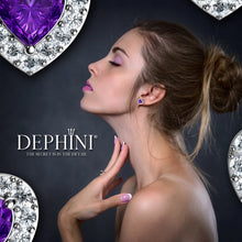 Load image into Gallery viewer, Purple Heart Earrings for women