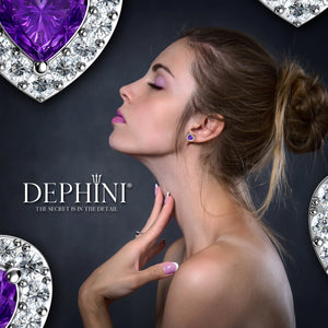 Purple Heart Earrings for women