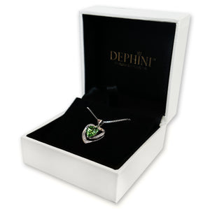 Luxury Green heart necklace