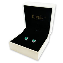 Load image into Gallery viewer, Green Heart Earrings jewellery