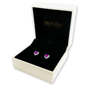 Luxury Pink Heart Earrings